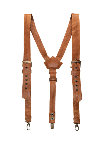 Charlie Brown Handmade Suspenders Leather