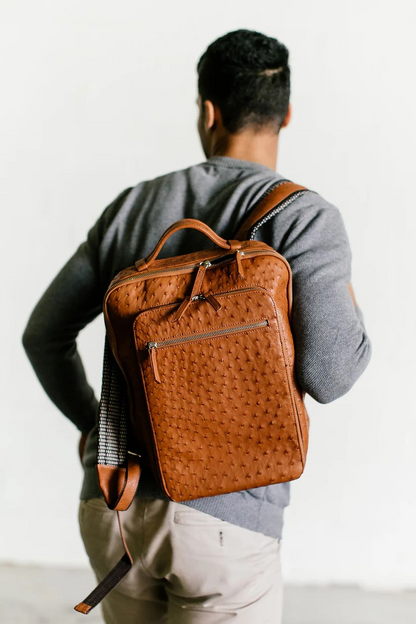 Modern Ostrich Handmade Backpack