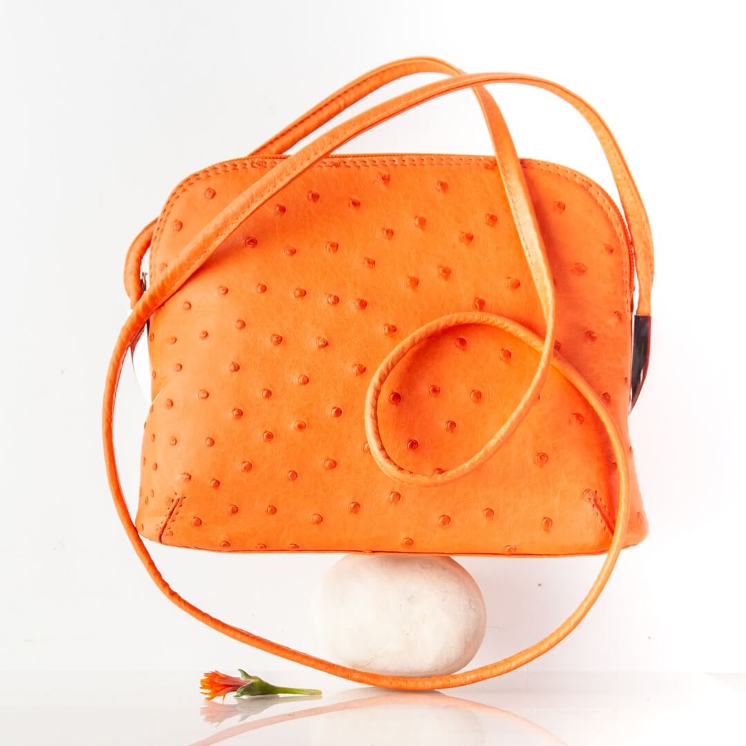 Tia Handmade Ostrich Leather Handbag