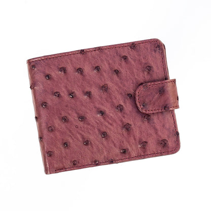 Handmade Men's Wallet with Tab Ostrich