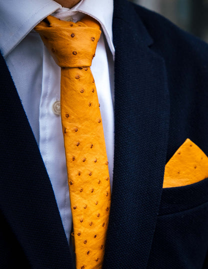 Gold Edition Handmade Ostrich Ties