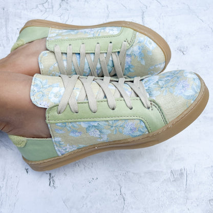 Kiara Handmade Green Leather Sneaker