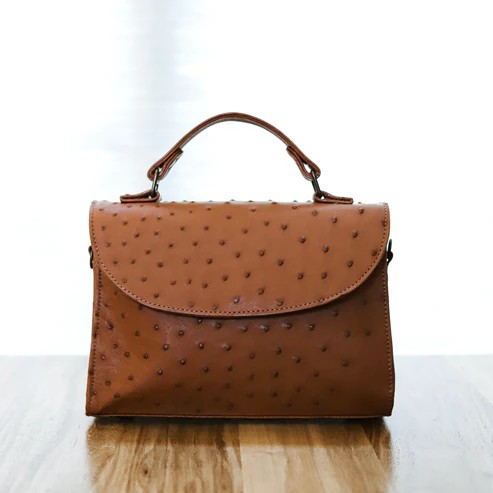 MSR Ostrich Leather Handbag